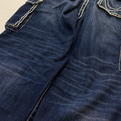 【中古品】【メンズ】 SUPREME シュプリーム × TRUE RELIGION トゥルーレリジョン 別注コラボ 21FW DENIM CARGO PANT "WASHED B 2021秋冬 デニム カーゴ パンツ ボトムス ジーンズ 149-260915-sa-12-teih サイズ：34 カラー：インディゴ 万代Net店