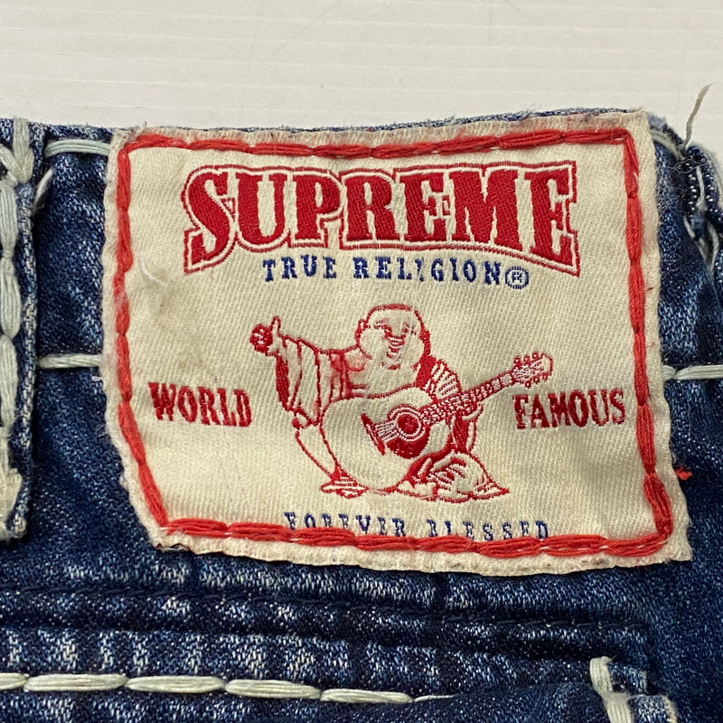 【中古品】【メンズ】 SUPREME シュプリーム × TRUE RELIGION トゥルーレリジョン 別注コラボ 21FW DENIM CARGO PANT "WASHED B 2021秋冬 デニム カーゴ パンツ ボトムス ジーンズ 149-260915-sa-12-teih サイズ：34 カラー：インディゴ 万代Net店