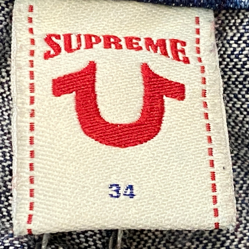 【中古品】【メンズ】 SUPREME シュプリーム × TRUE RELIGION トゥルーレリジョン 別注コラボ 21FW DENIM CARGO PANT "WASHED B 2021秋冬 デニム カーゴ パンツ ボトムス ジーンズ 149-260915-sa-12-teih サイズ：34 カラー：インディゴ 万代Net店