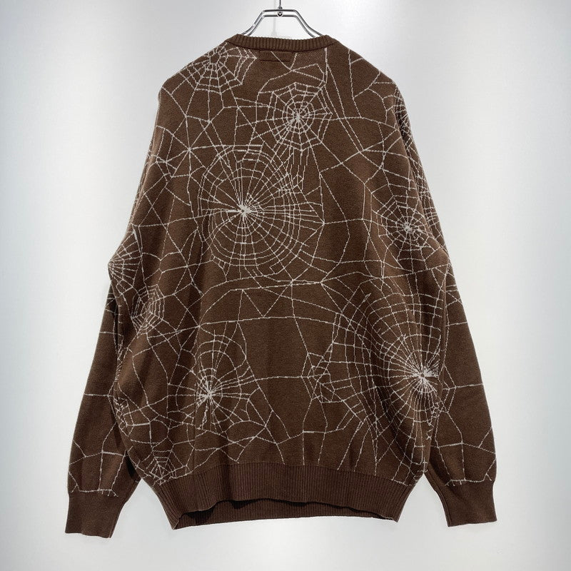 【中古品】【メンズ】 LFYT ラファイエット SPIDERWEB SWEATER LA240401 スパイダーウェブ セーター 長袖 トップス ニット 142-260915-yo-11-teih サイズ：L カラー：ブラウン 万代Net店