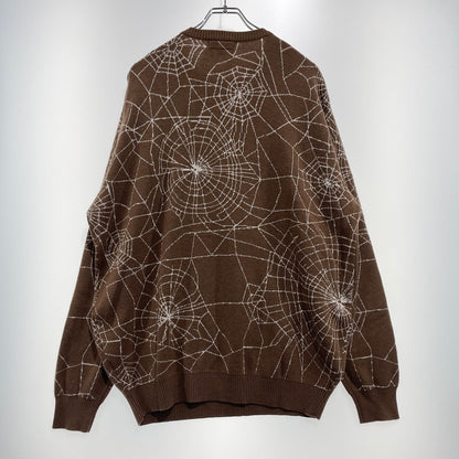 【中古品】【メンズ】 LFYT ラファイエット SPIDERWEB SWEATER LA240401 スパイダーウェブ セーター 長袖 トップス ニット 142-260915-yo-11-teih サイズ：L カラー：ブラウン 万代Net店
