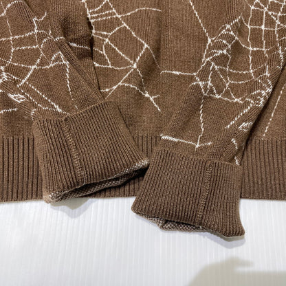 【中古品】【メンズ】 LFYT ラファイエット SPIDERWEB SWEATER LA240401 スパイダーウェブ セーター 長袖 トップス ニット 142-260915-yo-11-teih サイズ：L カラー：ブラウン 万代Net店