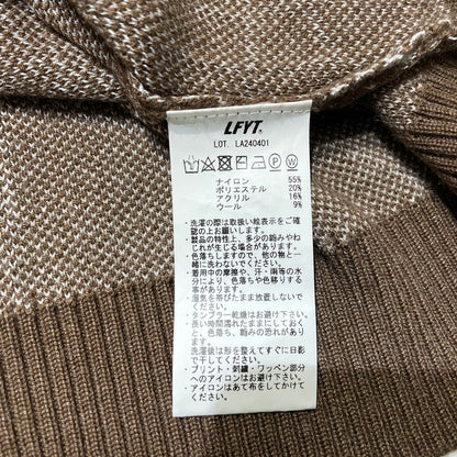【中古品】【メンズ】 LFYT ラファイエット SPIDERWEB SWEATER LA240401 スパイダーウェブ セーター 長袖 トップス ニット 142-260915-yo-11-teih サイズ：L カラー：ブラウン 万代Net店