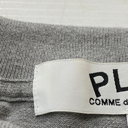 【中古品】【メンズ】 PLAY COMME DES GARCONS プレイコムデギャルソン HEART LOGO S/S SHIRT AX-T078 25SS ハート 刺繍 ロゴ ショートスリーブ ポロシャツ 半袖 トップス 140-260915-sa-08-teih サイズ：S カラー：グレー 万代Net店