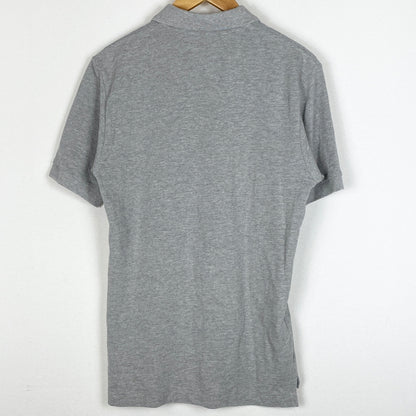 【中古品】【メンズ】 PLAY COMME DES GARCONS プレイコムデギャルソン HEART LOGO S/S SHIRT AX-T078 25SS ハート 刺繍 ロゴ ショートスリーブ ポロシャツ 半袖 トップス 140-260915-sa-08-teih サイズ：S カラー：グレー 万代Net店