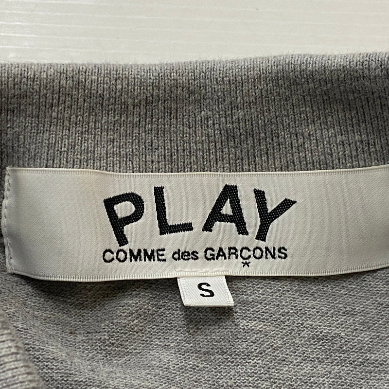 【中古品】【メンズ】 PLAY COMME DES GARCONS プレイコムデギャルソン HEART LOGO S/S SHIRT AX-T078 25SS ハート 刺繍 ロゴ ショートスリーブ ポロシャツ 半袖 トップス 140-260915-sa-08-teih サイズ：S カラー：グレー 万代Net店