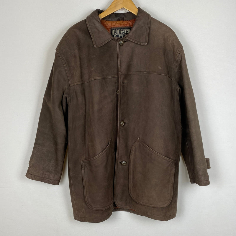 【現状渡し品】【メンズ】 BUGLE BOY ビューグル ボーイ LEATHER JACKET レザー ジャケット アウター 145-260915-sa-14-teih サイズ：M カラー：ブラウン 万代Net店