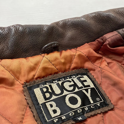 【現状渡し品】【メンズ】 BUGLE BOY ビューグル ボーイ LEATHER JACKET レザー ジャケット アウター 145-260915-sa-14-teih サイズ：M カラー：ブラウン 万代Net店