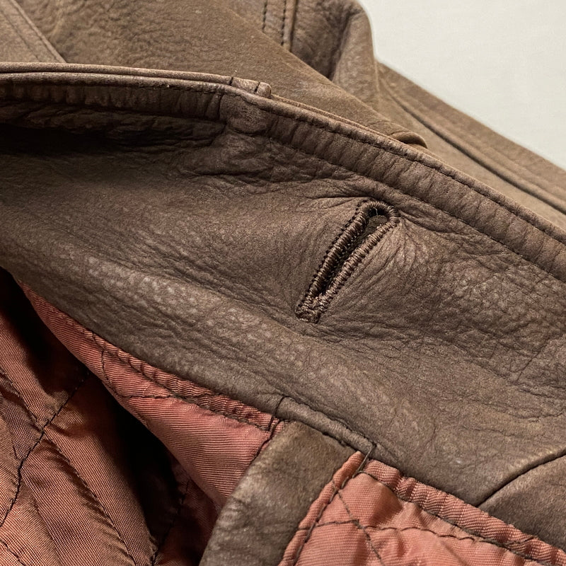 【現状渡し品】【メンズ】 BUGLE BOY ビューグル ボーイ LEATHER JACKET レザー ジャケット アウター 145-260915-sa-14-teih サイズ：M カラー：ブラウン 万代Net店