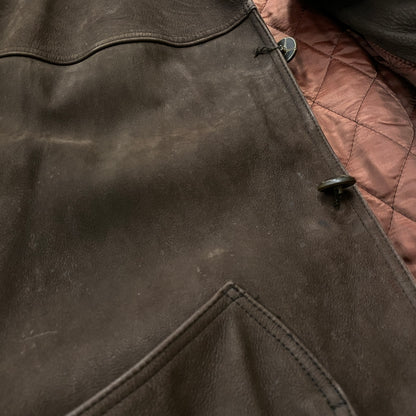 【現状渡し品】【メンズ】 BUGLE BOY ビューグル ボーイ LEATHER JACKET レザー ジャケット アウター 145-260915-sa-14-teih サイズ：M カラー：ブラウン 万代Net店