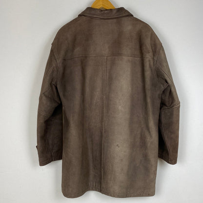 【現状渡し品】【メンズ】 BUGLE BOY ビューグル ボーイ LEATHER JACKET レザー ジャケット アウター 145-260915-sa-14-teih サイズ：M カラー：ブラウン 万代Net店