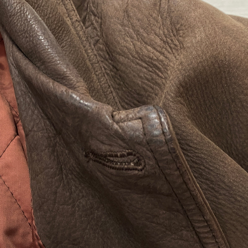【現状渡し品】【メンズ】 BUGLE BOY ビューグル ボーイ LEATHER JACKET レザー ジャケット アウター 145-260915-sa-14-teih サイズ：M カラー：ブラウン 万代Net店