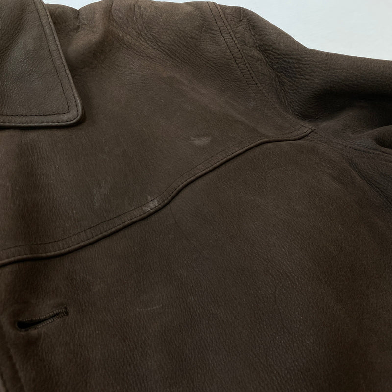 【現状渡し品】【メンズ】 BUGLE BOY ビューグル ボーイ LEATHER JACKET レザー ジャケット アウター 145-260915-sa-14-teih サイズ：M カラー：ブラウン 万代Net店