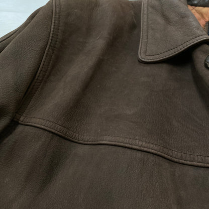 【現状渡し品】【メンズ】 BUGLE BOY ビューグル ボーイ LEATHER JACKET レザー ジャケット アウター 145-260915-sa-14-teih サイズ：M カラー：ブラウン 万代Net店