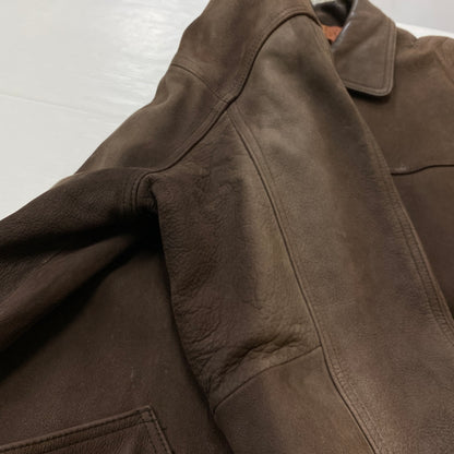 【現状渡し品】【メンズ】 BUGLE BOY ビューグル ボーイ LEATHER JACKET レザー ジャケット アウター 145-260915-sa-14-teih サイズ：M カラー：ブラウン 万代Net店