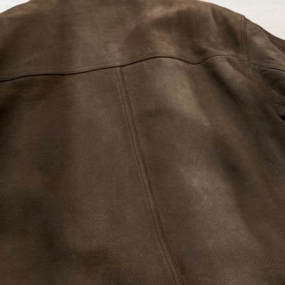 【現状渡し品】【メンズ】 BUGLE BOY ビューグル ボーイ LEATHER JACKET レザー ジャケット アウター 145-260915-sa-14-teih サイズ：M カラー：ブラウン 万代Net店
