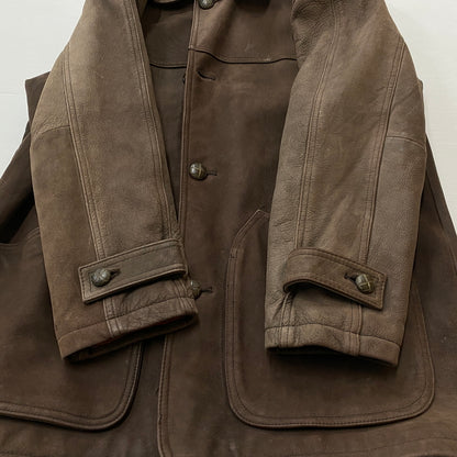 【現状渡し品】【メンズ】 BUGLE BOY ビューグル ボーイ LEATHER JACKET レザー ジャケット アウター 145-260915-sa-14-teih サイズ：M カラー：ブラウン 万代Net店