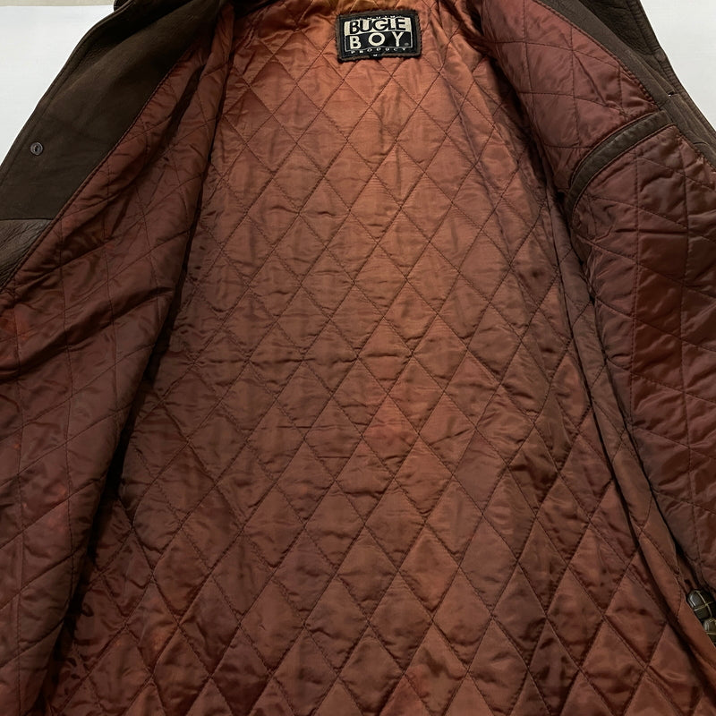 【現状渡し品】【メンズ】 BUGLE BOY ビューグル ボーイ LEATHER JACKET レザー ジャケット アウター 145-260915-sa-14-teih サイズ：M カラー：ブラウン 万代Net店