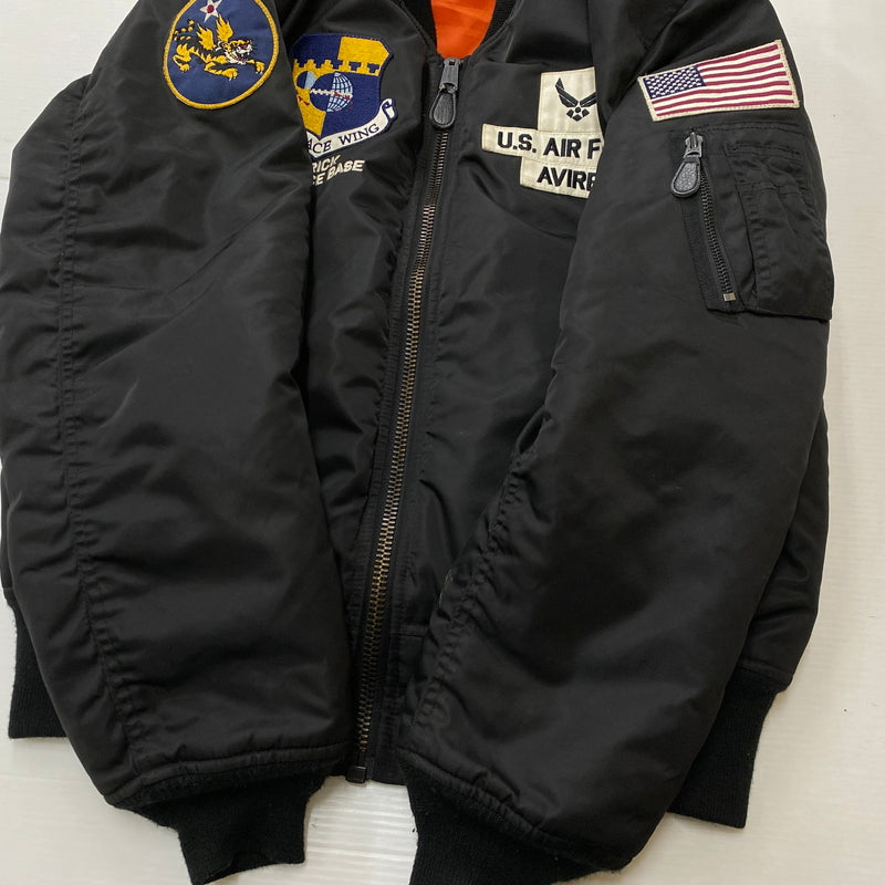 【中古品】【メンズ】 AVIREX アヴィレックス SPACE COMMAND MA-1 JACKET 6182184 スペース コマンド エムエーワン ジャケット アウター 145-260915-sa-16-teih サイズ：XL カラー：ブラック 万代Net店