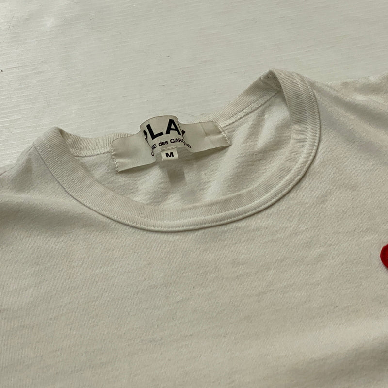 【中古品】【メンズ】 PLAY COMME DES GARCONS プレイ コムデ ギャルソン L/S T-SHIRT AZ-T118 ロングスリーブ Tシャツ 長袖 トップス 140-260915-sa-04-teih サイズ：M カラー：ホワイト 万代Net店
