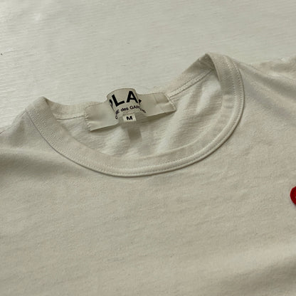 【中古品】【メンズ】 PLAY COMME DES GARCONS プレイ コムデ ギャルソン L/S T-SHIRT AZ-T118 ロングスリーブ Tシャツ 長袖 トップス 140-260915-sa-04-teih サイズ：M カラー：ホワイト 万代Net店