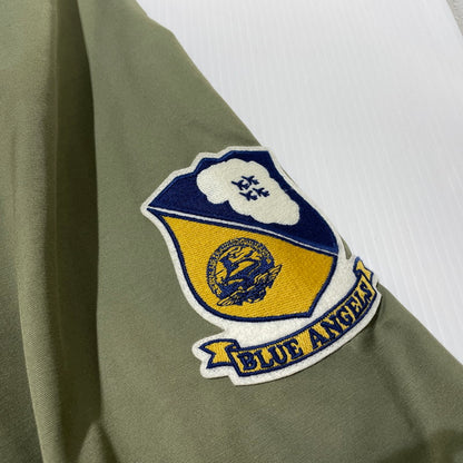 【中古品】【メンズ】 AVIREX アヴィレックス BLUE ANGELS USN UTILITY JACKET 783-4152006 ブルーエンジェルス ユーティリティ ジャケット ライトアウター 145-260915-yo-02-teih サイズ：L カラー：カーキ 万代Net店