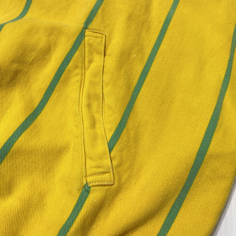 【現状渡し品】【メンズ】 POLO by RALPH LAUREN ポロ バイ ラルフローレン 90's STRIPE SWINGTOP 90年代 ストライプ スウィングトップ ジャケット ライトアウター 145-260915-yo-04-teih サイズ：XL カラー：イエロー/グリーン 万代Net店