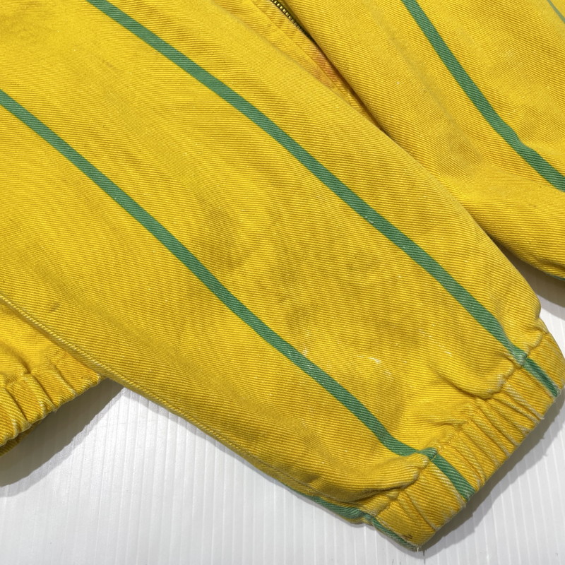 【現状渡し品】【メンズ】 POLO by RALPH LAUREN ポロ バイ ラルフローレン 90's STRIPE SWINGTOP 90年代 ストライプ スウィングトップ ジャケット ライトアウター 145-260915-yo-04-teih サイズ：XL カラー：イエロー/グリーン 万代Net店