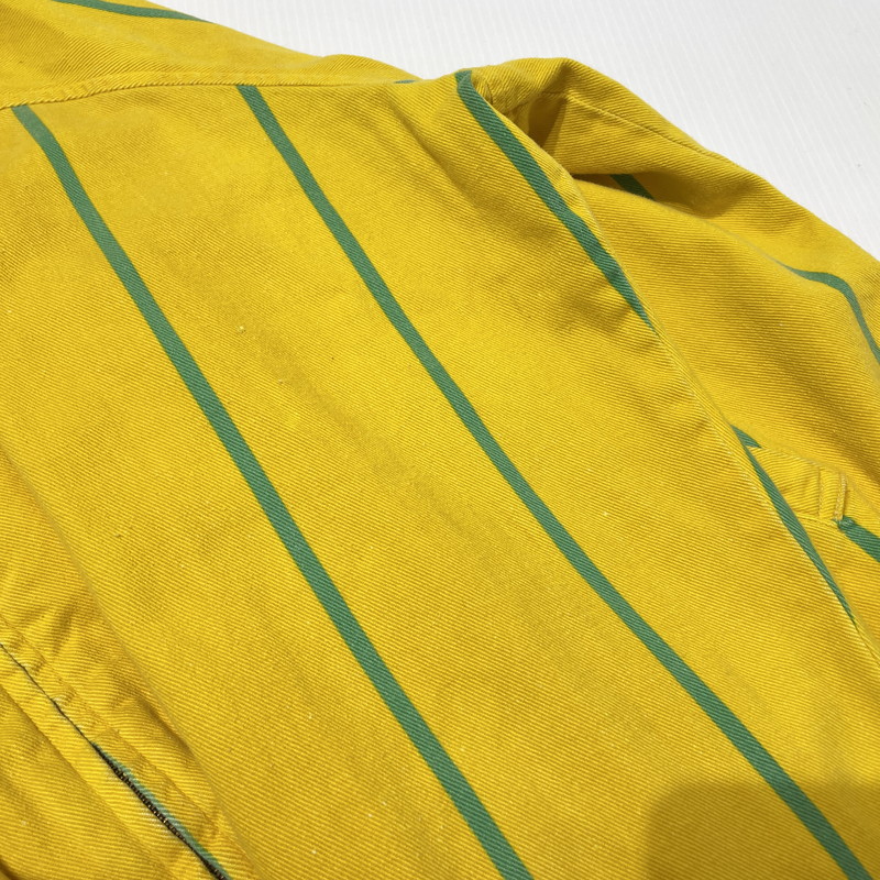 【現状渡し品】【メンズ】 POLO by RALPH LAUREN ポロ バイ ラルフローレン 90's STRIPE SWINGTOP 90年代 ストライプ スウィングトップ ジャケット ライトアウター 145-260915-yo-04-teih サイズ：XL カラー：イエロー/グリーン 万代Net店