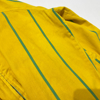 【現状渡し品】【メンズ】 POLO by RALPH LAUREN ポロ バイ ラルフローレン 90's STRIPE SWINGTOP 90年代 ストライプ スウィングトップ ジャケット ライトアウター 145-260915-yo-04-teih サイズ：XL カラー：イエロー/グリーン 万代Net店