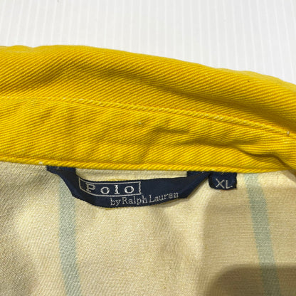 【現状渡し品】【メンズ】 POLO by RALPH LAUREN ポロ バイ ラルフローレン 90's STRIPE SWINGTOP 90年代 ストライプ スウィングトップ ジャケット ライトアウター 145-260915-yo-04-teih サイズ：XL カラー：イエロー/グリーン 万代Net店