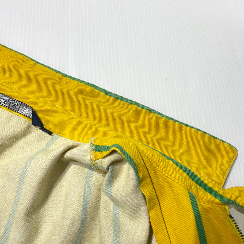 【現状渡し品】【メンズ】 POLO by RALPH LAUREN ポロ バイ ラルフローレン 90's STRIPE SWINGTOP 90年代 ストライプ スウィングトップ ジャケット ライトアウター 145-260915-yo-04-teih サイズ：XL カラー：イエロー/グリーン 万代Net店