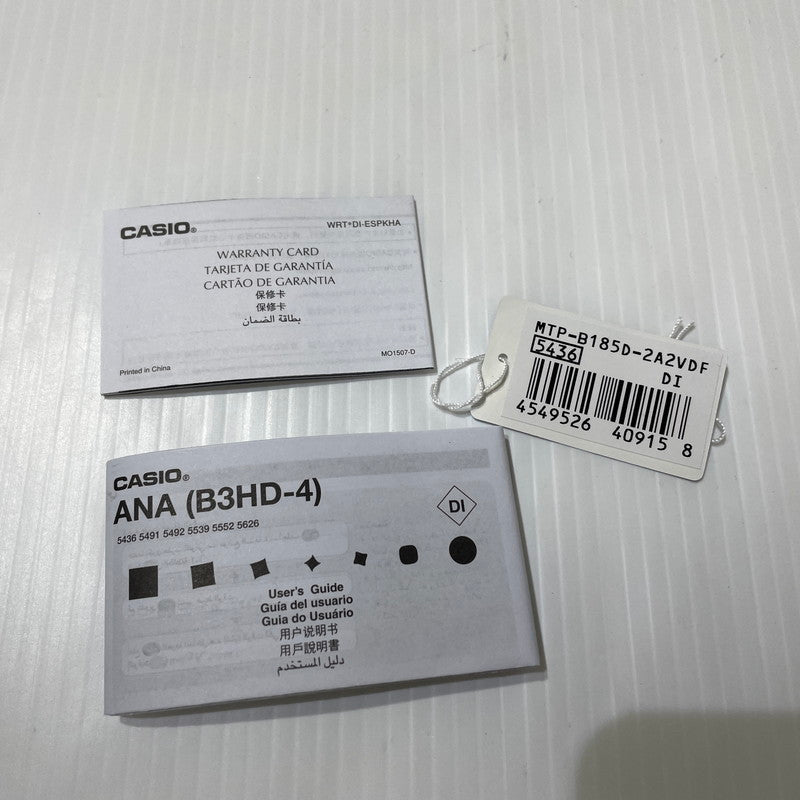 【中古品】【メンズ】 CASIO カシオ STANDARD MEN MTP-B185 スタンダード メンズ 腕時計 197-260924-yo-02-teih カラー：シルバー 万代Net店