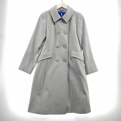 【現状渡し品】【レディース】 BLUE LABEL CRESTBRIDGE ブルーレーベル・クレストブリッジ WOOL COAT 55B05-884-71 ウールコート アウター 169-260915-yo-05-teih サイズ：36 カラー：ライトブルー 万代Net店