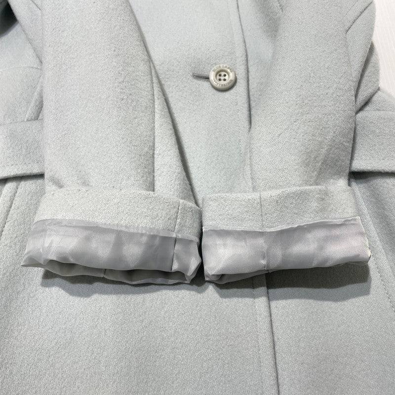 【現状渡し品】【レディース】 BLUE LABEL CRESTBRIDGE ブルーレーベル・クレストブリッジ WOOL COAT 55B05-884-71 ウールコート アウター 169-260915-yo-05-teih サイズ：36 カラー：ライトブルー 万代Net店
