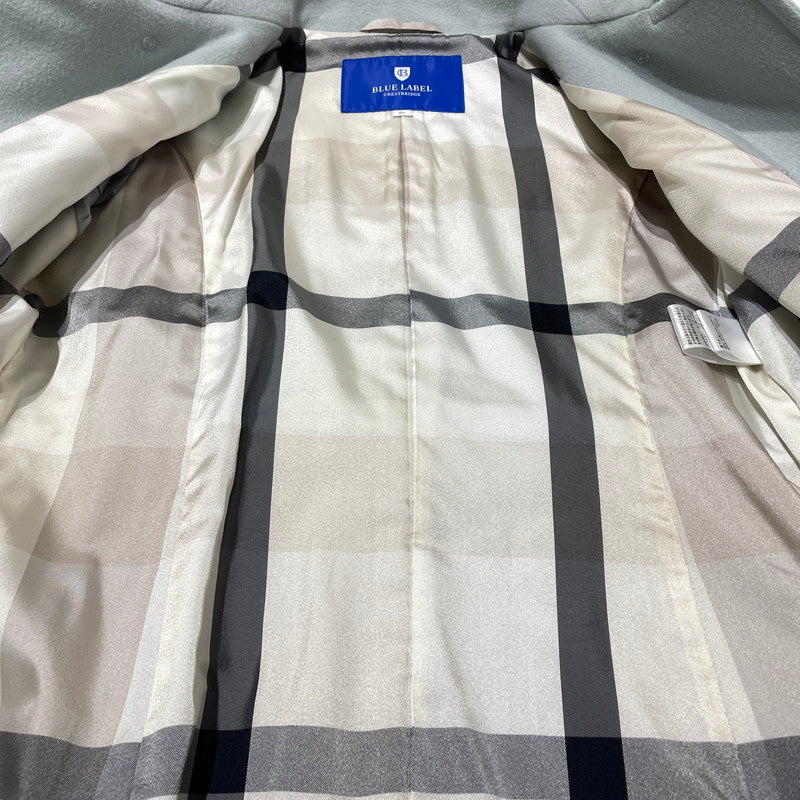 【現状渡し品】【レディース】 BLUE LABEL CRESTBRIDGE ブルーレーベル・クレストブリッジ WOOL COAT 55B05-884-71 ウールコート アウター 169-260915-yo-05-teih サイズ：36 カラー：ライトブルー 万代Net店