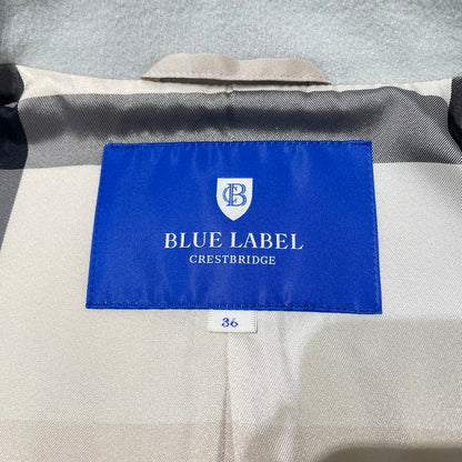 【現状渡し品】【レディース】 BLUE LABEL CRESTBRIDGE ブルーレーベル・クレストブリッジ WOOL COAT 55B05-884-71 ウールコート アウター 169-260915-yo-05-teih サイズ：36 カラー：ライトブルー 万代Net店