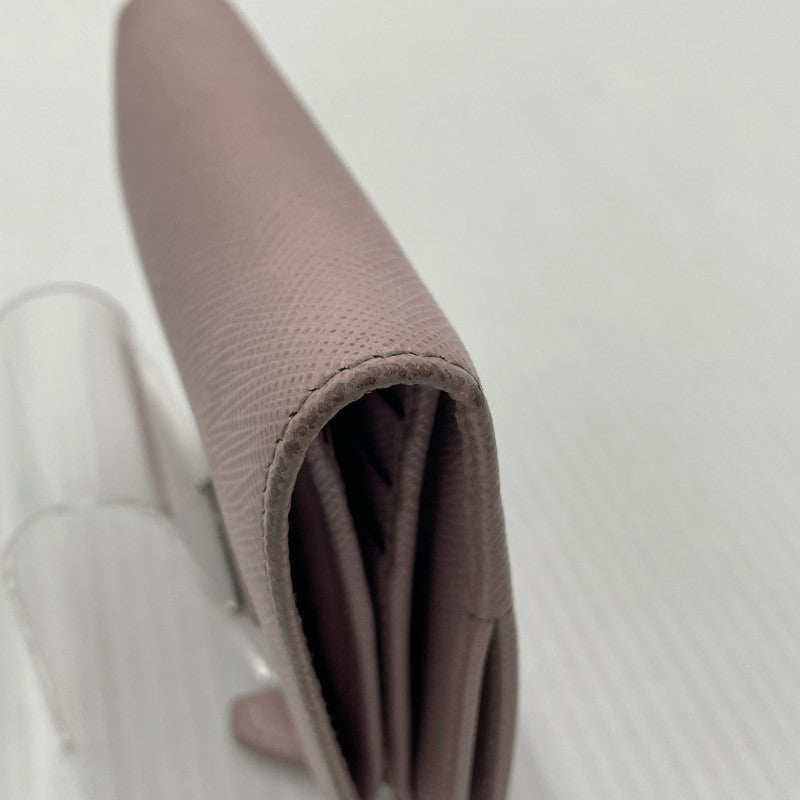 【現状渡し品】【レディース】 PRADA プラダ SAFFIANO TRIANGLE WALLET 1ML050 サフィアーノ トライアングル ウォレット 二つ折り財布 181-260924-yo-06-teih カラー：ピンク 万代Net店