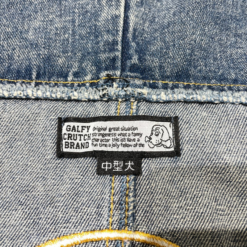 【中古品】【メンズ/レディース】 GALFY ガルフィー ぐるグニャ デニムパーカー 153073 長袖 トップス ジップパーカー 170-260915-yo-06-teih サイズ：中型犬 カラー：インディゴ 万代Net店