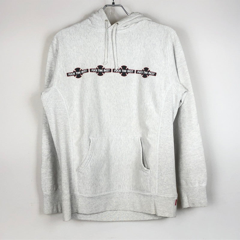 【中古品】【メンズ】 SUPREME シュプリーム × INDEPENDENT インディペンデント 15AW FUCK THE REST HOODIE 2015年秋冬 ファック ザ リスト フーディ プルオーバーパーカー 149-260918-sa-16-teih サイズ：M カラー：グレー 万代Net店