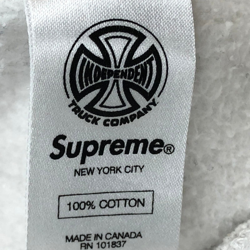 【中古品】【メンズ】 SUPREME シュプリーム × INDEPENDENT インディペンデント 15AW FUCK THE REST HOODIE 2015年秋冬 ファック ザ リスト フーディ プルオーバーパーカー 149-260918-sa-16-teih サイズ：M カラー：グレー 万代Net店