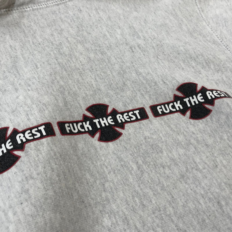 【中古品】【メンズ】 SUPREME シュプリーム × INDEPENDENT インディペンデント 15AW FUCK THE REST HOODIE 2015年秋冬 ファック ザ リスト フーディ プルオーバーパーカー 149-260918-sa-16-teih サイズ：M カラー：グレー 万代Net店