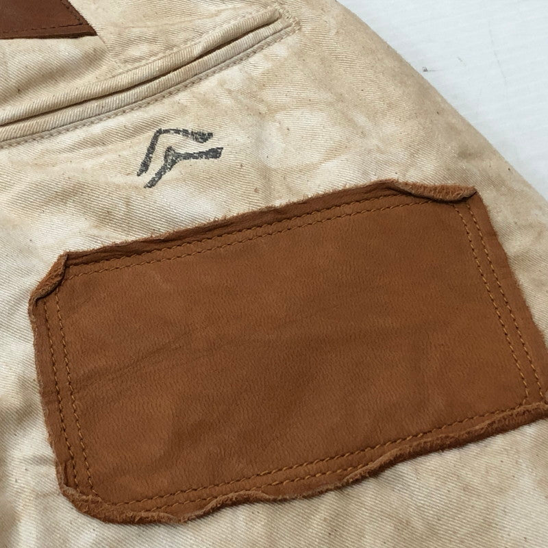 【中古品】【メンズ】 KAPITAL キャピタル LEATHER PATCH WORK PANTS レザー パッチ ワーク パンツ ボトムス 151-260918-sa-20-teih サイズ：XS カラー：アイボリー 万代Net店