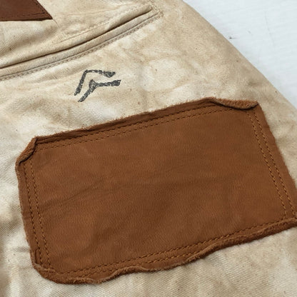 【中古品】【メンズ】 KAPITAL キャピタル LEATHER PATCH WORK PANTS レザー パッチ ワーク パンツ ボトムス 151-260918-sa-20-teih サイズ：XS カラー：アイボリー 万代Net店