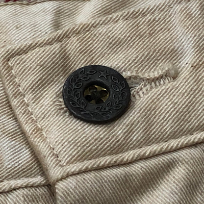 【中古品】【メンズ】 KAPITAL キャピタル LEATHER PATCH WORK PANTS レザー パッチ ワーク パンツ ボトムス 151-260918-sa-20-teih サイズ：XS カラー：アイボリー 万代Net店