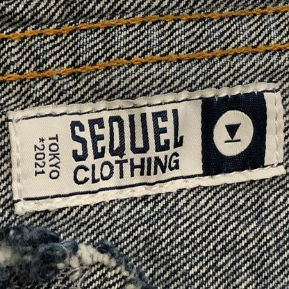 【現状渡し品】【メンズ】 SEQUEL シークウェル × FRAGMENT フラグメント 別注コラボ 21AW DENIM JACKET 2021秋冬 デニム ジャケット アウター 142-260918-sa-10-teih サイズ：L カラー：インディゴ 万代Net店