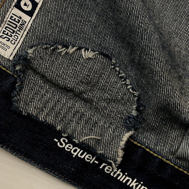 【現状渡し品】【メンズ】 SEQUEL シークウェル × FRAGMENT フラグメント 別注コラボ 21AW DENIM JACKET 2021秋冬 デニム ジャケット アウター 142-260918-sa-10-teih サイズ：L カラー：インディゴ 万代Net店