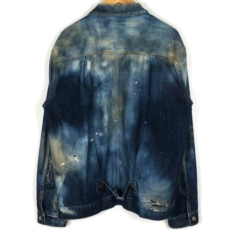 【現状渡し品】【メンズ】 SEQUEL シークウェル × FRAGMENT フラグメント 別注コラボ 21AW DENIM JACKET 2021秋冬 デニム ジャケット アウター 142-260918-sa-10-teih サイズ：L カラー：インディゴ 万代Net店