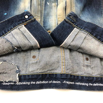 【現状渡し品】【メンズ】 SEQUEL シークウェル × FRAGMENT フラグメント 別注コラボ 21AW DENIM JACKET 2021秋冬 デニム ジャケット アウター 142-260918-sa-10-teih サイズ：L カラー：インディゴ 万代Net店