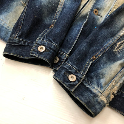 【現状渡し品】【メンズ】 SEQUEL シークウェル × FRAGMENT フラグメント 別注コラボ 21AW DENIM JACKET 2021秋冬 デニム ジャケット アウター 142-260918-sa-10-teih サイズ：L カラー：インディゴ 万代Net店